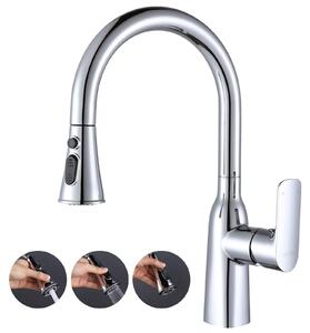 Solidchoice - Rubinetto da cucina con beccuccio estraibile e rotazione a 360°