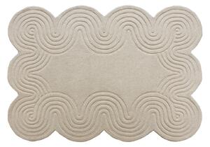 Tappeto taftato 100% lana 160 x 230 cm Beige 2000g/m² - LUVERA