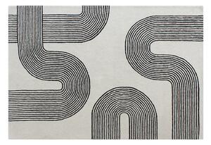 Tappeto taftato 100% lana 160 x 230 cm Bianco e nero 2300g/m² - NOCENO