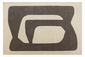 Tappeto taftato 100% lana con motivi astratti 160 x 230 cm Grigio e bianco - 2400g/m² - AVOLTO