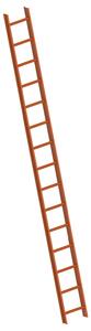 Layher 1051 Scala da tetto color rame, 15 pioli