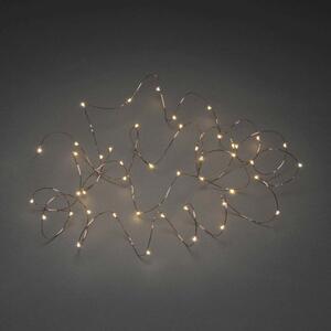 Catena luminosa a LED a goccia 100 diodi color ambra filo color rame