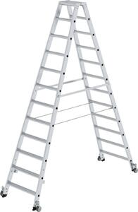 Scaletta accessibile da entrambi i lati con rotelle 2x12 gradini