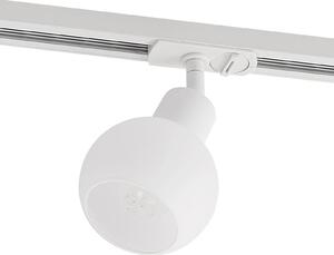Faretto su binario Lindby Linaro, E14, bianco, Ø 10 cm, monofase