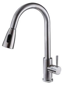 Solidchoice - Rubinetto da cucina con erogatore estraibile e design ad arco alto