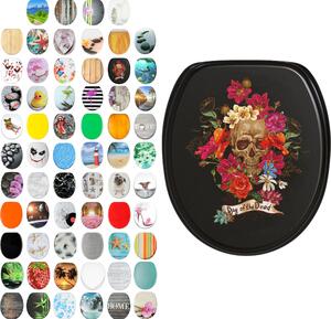 Sedile WC SANILO® con chiusura ammortizzata e chiusura rapida "Day of the Dead", coperchio WC direttamente dal produttore, coperchio per WC, sedile WC, coperchio per WC