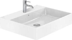 Roca Inspira - Lavabo 600x490 mm, con sfioratore, foro per rubinetto, bianco A32752C000