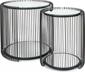 Set di tavolini KARE WIRE DOUBLE II nero
