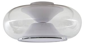 Lucande Plafoniera LED Orasa, vetro, bianco/chiaro, Ø 43 cm