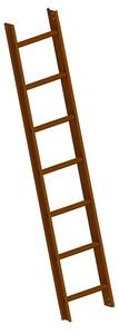 Layher 1051 Scala da tetto marrone nocciola 7 pioli