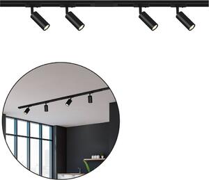 Sistema di binari Briloner Rail, set completo, 4x faretti LED, nero