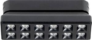 Lindby Striscia LED 48 V Lumaro, nera, 12 punti, dimmerabile