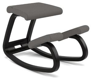 Sgabello ergonomico per le ginocchia, nero/grigio, in multistrato di faggio, 1 pezzo