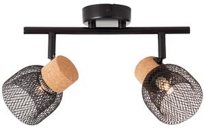 Lampada brillante Flaka spot tube 2flg nero opaco | 2x QT14, G9, 6W, adatto a lampade con base a spillo non incluse | teste orientabili | adatto a sorgenti luminose a LED