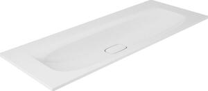 VIGOUR Vogue lavabo doppio per mobili 120 x 50 cm senza foro per rubinetto e troppopieno con Protect Plus, bianco