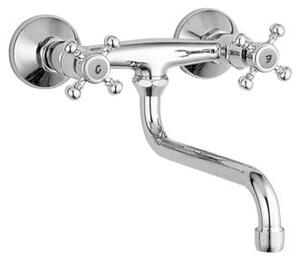 Herzbach ANAIS Miscelatore da lavello a parete 250 mm cromato