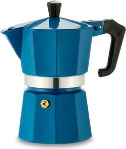 Pezzetti Caffettiera 3 Tazze Moka in Alluminio colore Azzurro - 1361V Italexpress