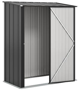 Casetta da giardino Outsunny con tetto a una falda, 1,34 m², casetta da giardino, ripostiglio per attrezzi, nera