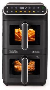 Ariete Friggitrice ad Aria Doppio Cestello Verticale Capacit 11 Litri Potenza 2460 Watt con Timer e Ciotola Antiaderente colore Nero - 00C464000AR