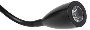 Applique moderna nera con braccio flessibile - BRESCIA Combi