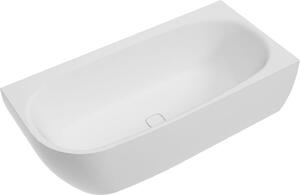 Vasca ad angolo iSensi 1600 x 750 x 450 mm, destra, con rivestimento bianco