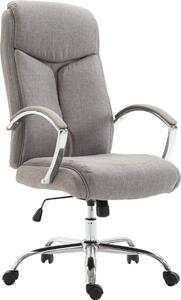 Sedia da ufficio TPFLiving Volute in tessuto grigio