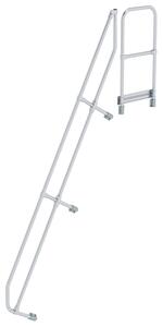 Scala con piattaforma a 60° secondo corrimano per 11 gradini inclinazione 60°