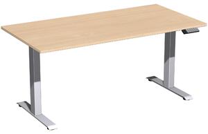 Tavolo Elevate Plus 1600x800x630-1280mm argento/faggio