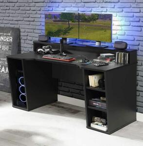 TURKU tavolo da gioco 160 x 72 cm nero, illuminazione LED: senza illuminazione