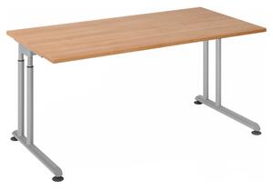 HAMMERBACHER ZS16 höhenverstellbarer Schreibtisch nussbaum rechteckig