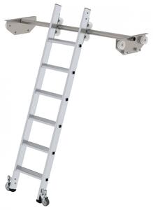 Scaletta mobile per scaffalatura doppia 6 gradini