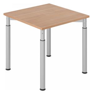 HAMMERBACHER YS08 höhenverstellbarer Schreibtisch nussbaum quadratisch