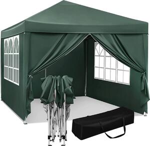 WOLTU Gazebo Pop-Up, gazebo pieghevole impermeabile con telaio in metallo Oxford, 3 x 3 m, verde