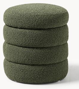 Pouf in bouclé con contenitore Alto