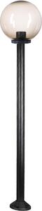 Lampada da sentiero lampada da esterno lampada da giardino globo in vetro fumé 30cm Ø altezza 145cm