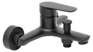 SAT Mood Miscelatore monocomando per vasca da bagno a vista, nero opaco