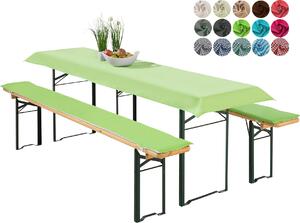 Heimtexland ® Set tenda birra set cuscini 3 pezzi tovaglia birra panca cuscino seduta cuscino decorazione tavolo tipo 698 verde per tavolo dimensioni 70x220 cm