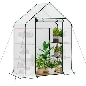 WOLTU Foil Serra Serra da giardino Bianco 143x73x195 cm