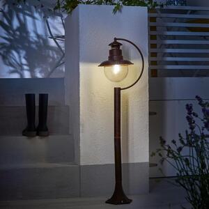 Lampione da giardino Marina H108 cm, E27 in acciaio, ruggine IP44 INSPIRE