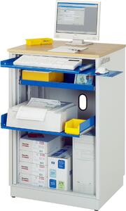 Postazione PC fissa grigio/blu