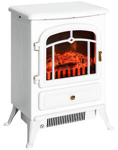 Moonbite, caminetto elettrico, 41,5 x 28 x 54,8 cm, con effetto fiamma, potenza 950 o 1850 W, intensità della luce regolabile, protezione contro il surriscaldamento, materiale: plastica, colore: bianco