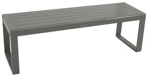 DEGAMO panca da giardino sgabello panca BRESCIA 3 posti, alluminio grigio argento, resistente alle intemperie