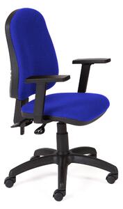 Sedia da ufficio con braccioli, ergonomica, regolabile in altezza, colore blu