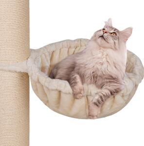 HAPPYPET Mangiatoia universale XXL per tiragraffi Ø 45 cm - mangiatoia per gatti grandi, Maine Coon, stabile fino a 20 kg di carico, mangiatoia per gatti, crema