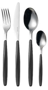 Set Posate colorate 24 pezzi MY FUSION 6 posto tavola 18/10 in confezione vetrina Nero