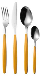 Set Posate colorate 24 pezzi MY FUSION 6 posto tavola 18/10 in confezione vetrina colore Giallo Ocra