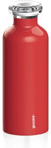 Borraccia termica in acciaio contenitore per liquidi 7,3xh21,2 cm 500 cc Mantiene 12 ore Caldo 24 ore Freddo colore Rosso brillante