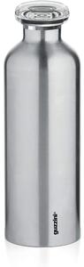 Borraccia termica in acciaio contenitore per liquidi 8xh24 cm 750 cc Mantiene 12 ore Caldo 24 ore colore, Argento