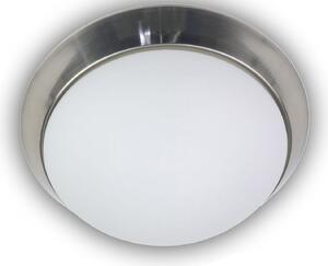 Lampada da soffitto Lampada da soffitto Soggiorno Lampada da cucina Vetro opalino Anello decorativo Nichel Ø50cm