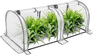 WOLTU Foil serra PE semitrasparente Serra per pomodori 130x60x50 cm 130 g/m², impermeabile resistente alle intemperie Colore: bianco